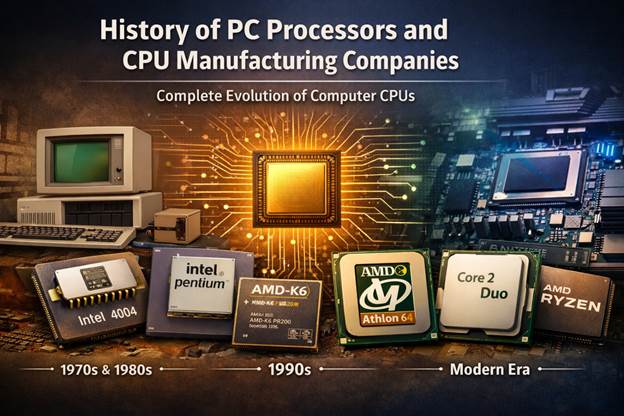History of PC Processors and CPU Manufacturing Companies: Complete Evolution of Computer CPUs